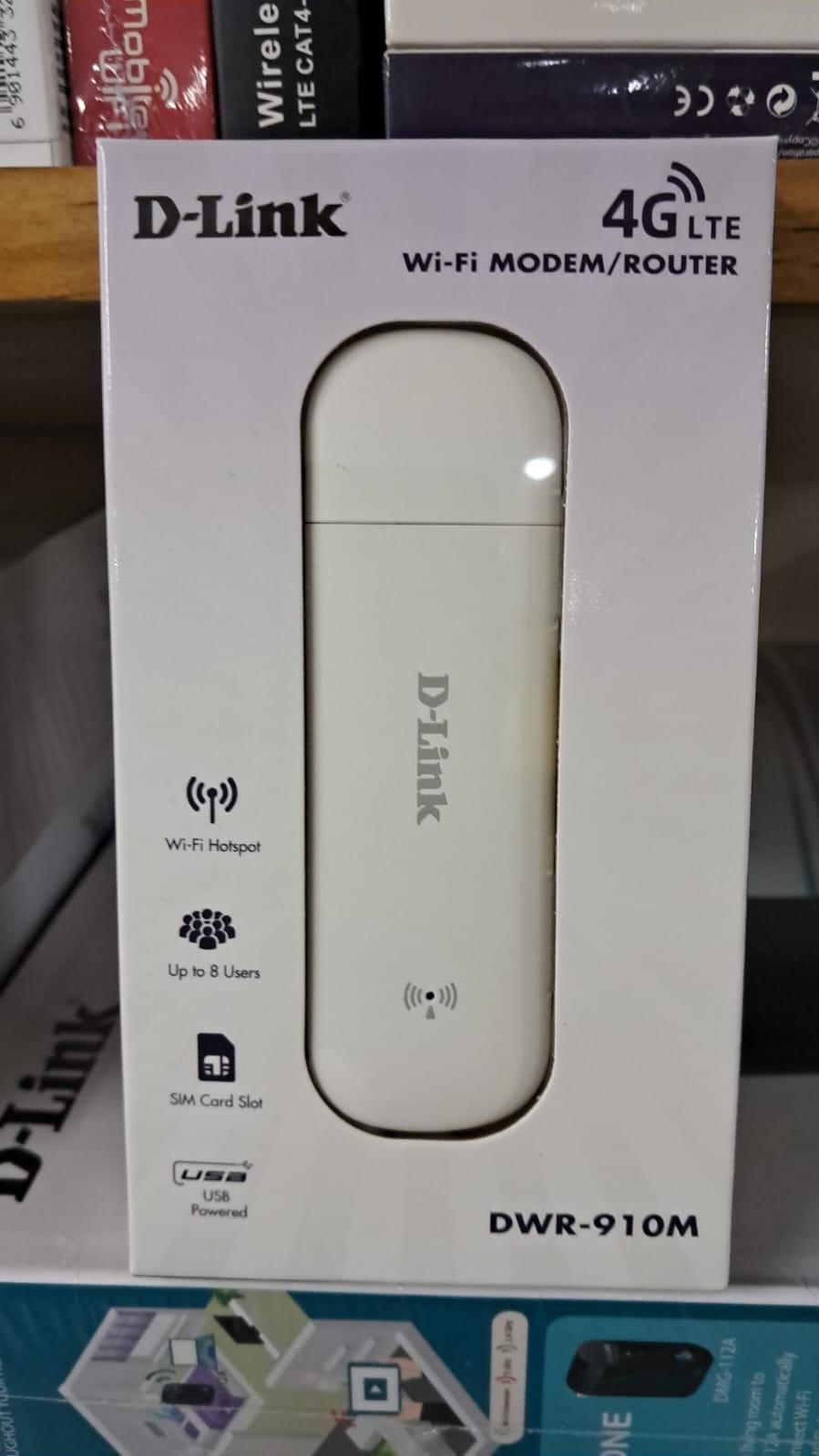 مودم 4g lte قابل حمل دی لینک مدل dwr 910m دارای ویژگی Wi-Fi با قابلیت انتخاب کانال خودکار و قابلیت اتصال 8 کاربر است. 